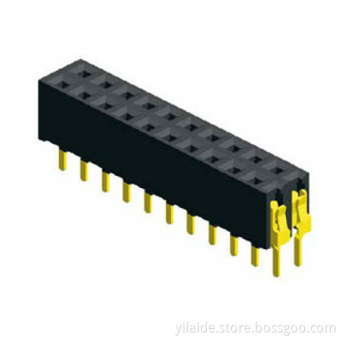 2.0mm Pitch Female Connector with NY6T/LCP, Gold Flash and Tin Plating